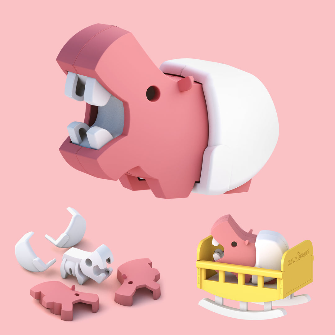 Sensory Animal Toy: Half-Baby Hippo – Learnplay Inc